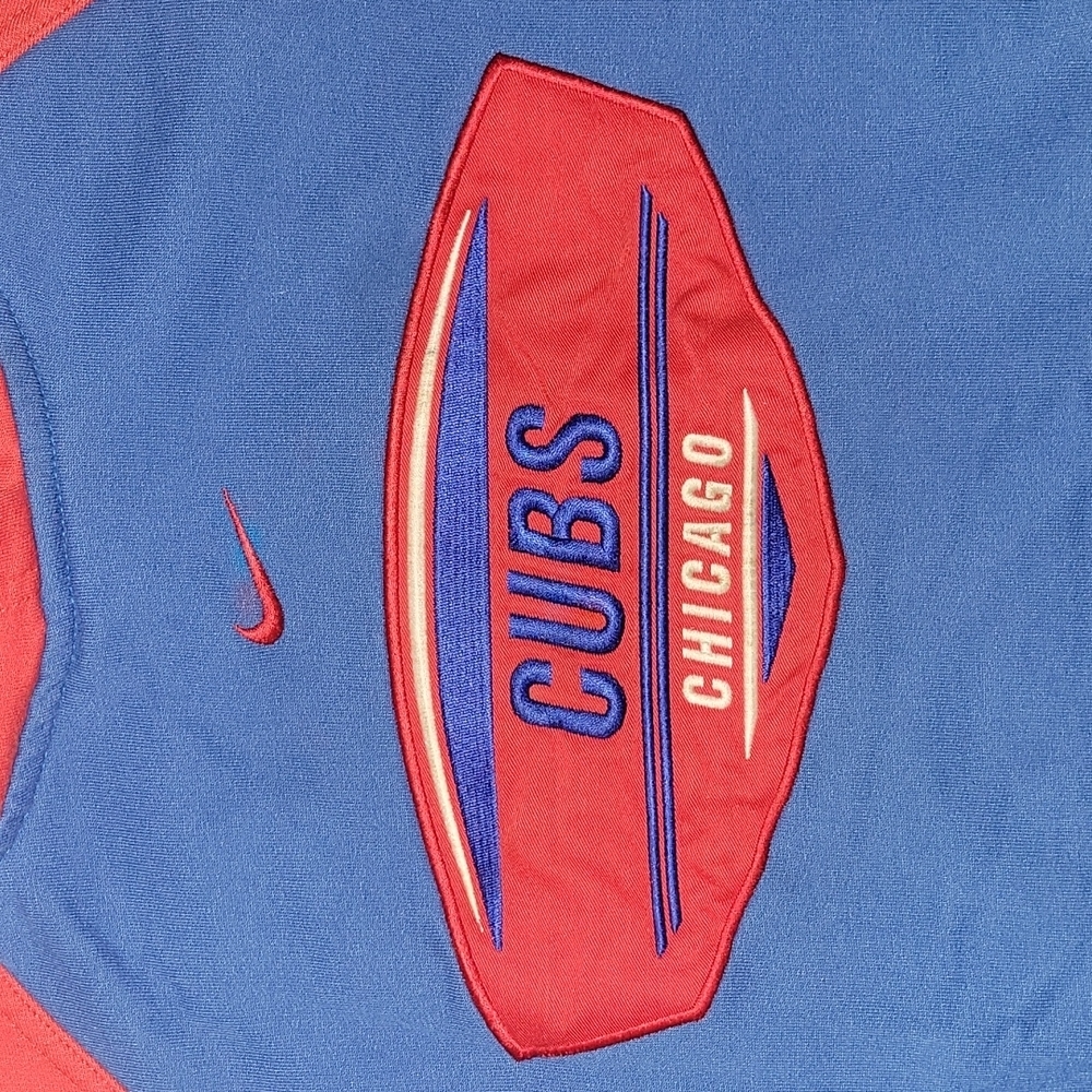 Vintage CHICAGO CUBS Nike MLB Hoodie Size Small 8-10 Red Blue